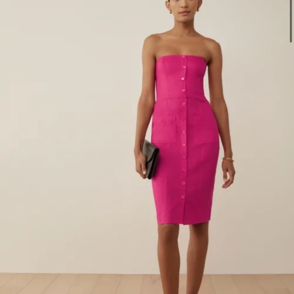 NWT Reformation Prescott Linen Dress US 0 - Picture 6 of 13